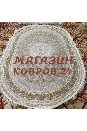 Иранский ковер Shahname 1200 001 Бежевый овал
